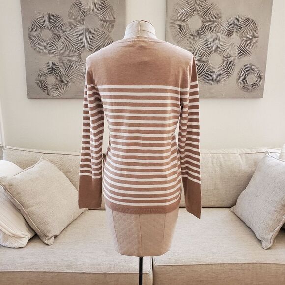 Tommy Hilfiger Striped Cotton Snowflake Sweater sz Sm - Picture 9 of 13